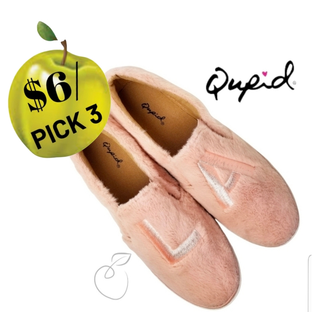 QUPID ROYCE PINK FURRY LA LOAFERS SZ 10